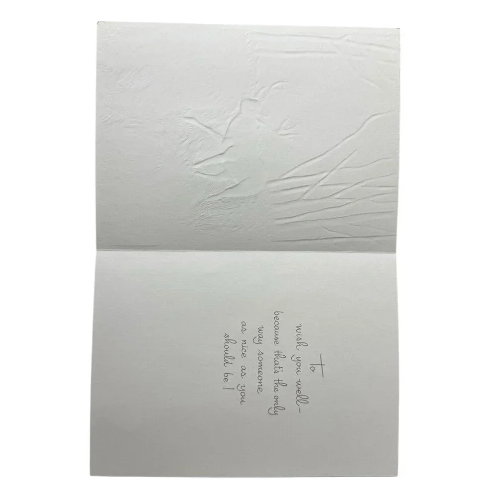 Famous Artists Studios Deer Forest Get Well Quickly Greeting‎ Card Unused USA